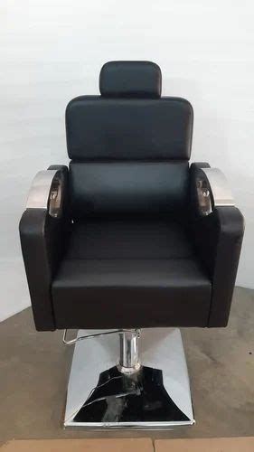 Rexine Black And Brown Saloon Chair D Handle Small Without Footrest