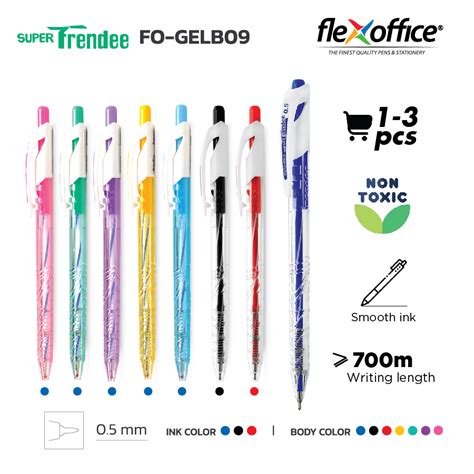 Flexoffice Supertrendee Fo Gelb Pc Pcs Smooth Ink Pen Black