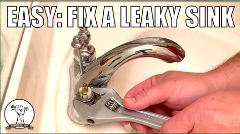 Easy How To Fix A Leaky Sink Leaking From Handle Or Faucet Youtube