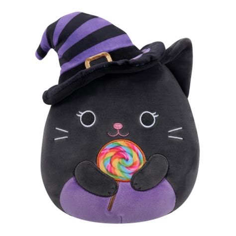 Squishmallows 8 Black Cat With Witch And Lollipop Plush Toy 8 In