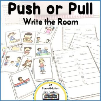 Push Pull Write The Room Force And Motion Activity By Playlearnteach