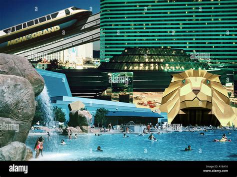 composite view  mgm grand hotel  casino  las vegas nevada stock