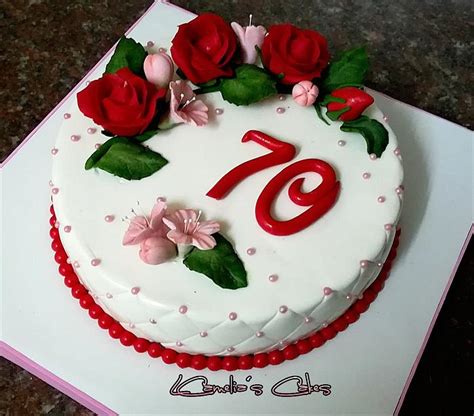 70TH BIRTHDAY CAKE - Decorated Cake by Camelia - CakesDecor