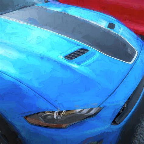 2021 Ford Mustang Mach 1 Grabber Blue X100 Photograph by Rich Franco ...