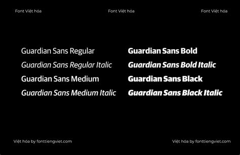 Shop Font Bộ 8 Font Việt Hóa 1ftv Vip Guardian