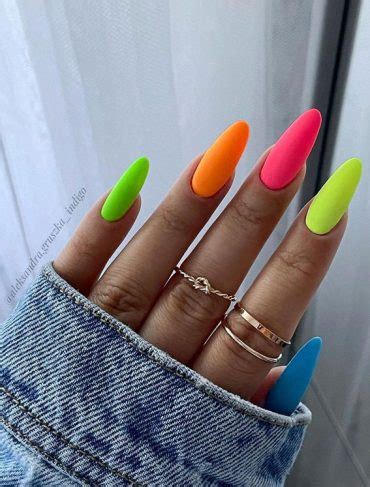 Embrace The Warmth With Radiant Summer Nails Different Colour Neon Nails