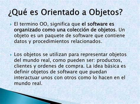 Ppt Metodolog A De La Programaci N Orientada A Objetos Powerpoint