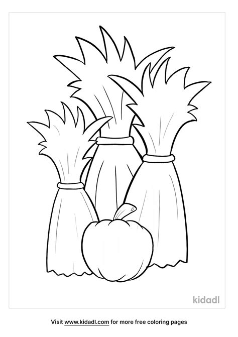 Corn Stalk Coloring Pages