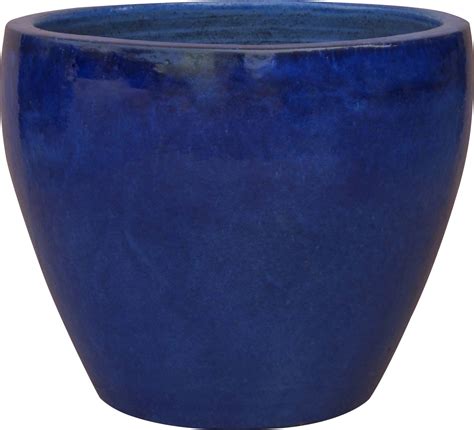 Pflanztopf Terrakotta Glasiert Ø 43 x 35 cm Blau kaufen bei OBI