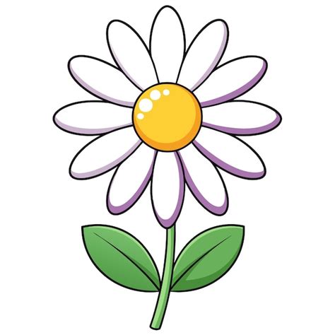 Blooming daisy clip art and vector design with a white background ...