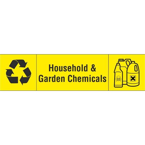 Household And Garden Chemicals Landscape Hazardous Waste Recycling Signs