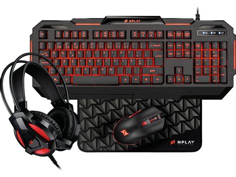 Bundle Gaming Nplay Dominate Pt Teclado Auscultadores Rato