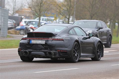 Mystery Porsche 911 Turbo S 992 Ducktail” Prototype Shows More Skin