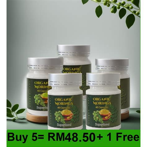 KAPSUL MORINGA READY STOK MALAYSIA ORGANIC MORINGA 500mg Capsule