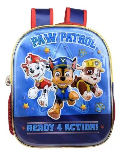 Mochila Escolar Kinder Paw Patrol 3d Color Azul MercadoLibre