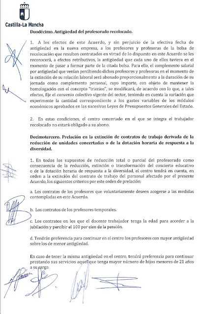 Acuerdo Mantenimiento Empleo Ense Anza Concertada