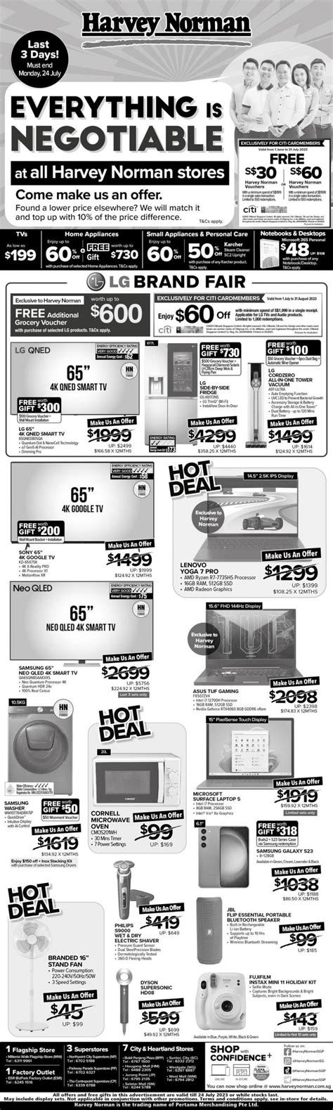 Harvey Norman Press Advertisement Promotion Valid Until 24 Jul 2023