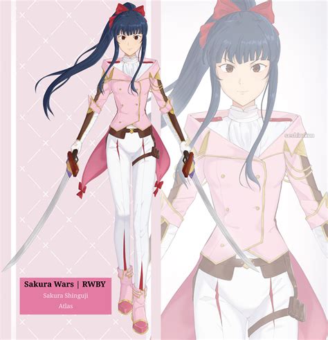 Sakura Shinguji Sakura Wars Rwby Atlas By Seshirukun On Deviantart