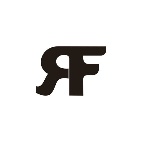 letter rf symbol linked simple design logo vector  vector art