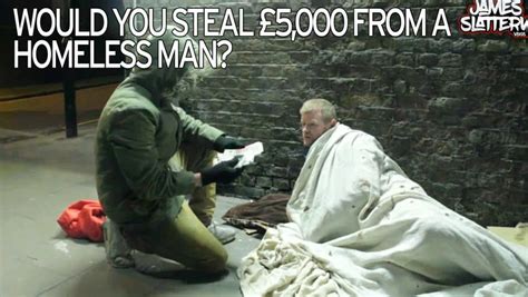 Would You Steal 5 000 From The Homeless YouTube Star Sets Up Social