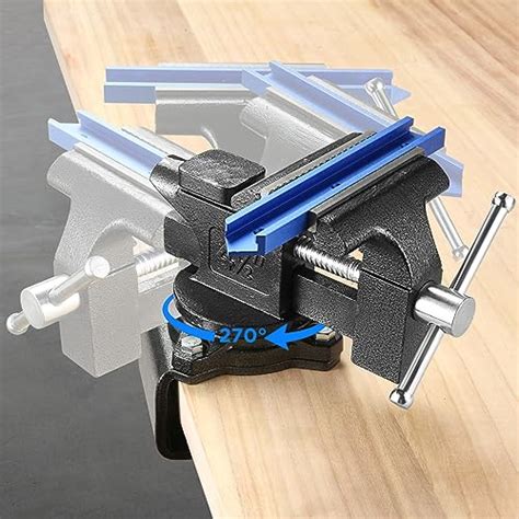 Bench Vise, 4-1/2" Table Vise For Workbench,2-in-1 Multi-Purpose Heavy ...