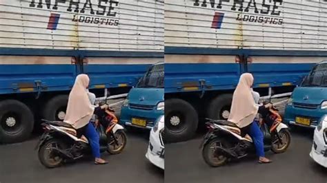 Foto Viral Emak Emak Naik Motor Lawan Arus Hingga Angkot Mundur