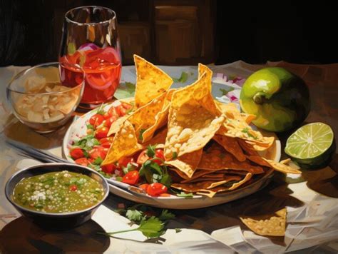 Premium AI Image | Oil Painting Food Mexican