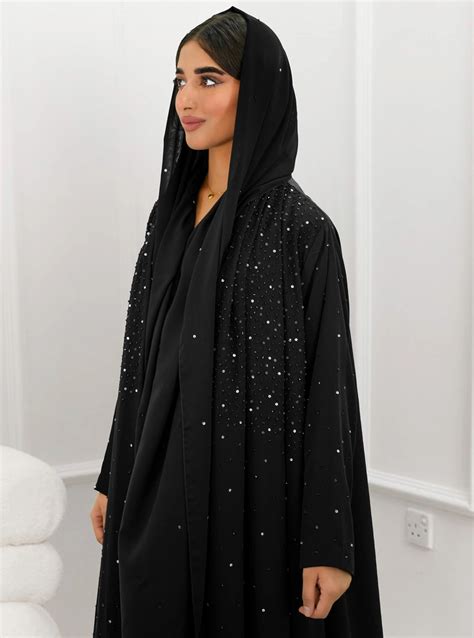 She Abaya Description Light Crepe Abaya With Handwork In Front