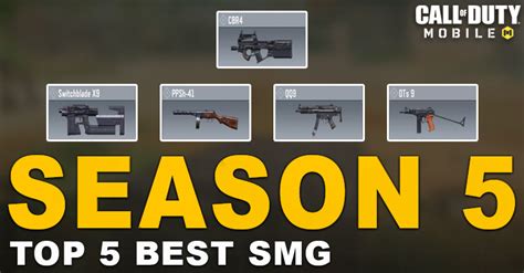 Best SMG In Call Of Duty Mobile Season 5 2023 Zilliongamer