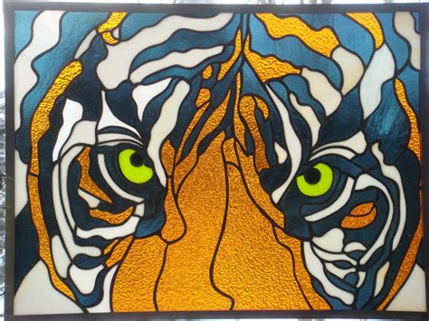 My Tiger Stained Glass Patterns Glass Art Art Stained