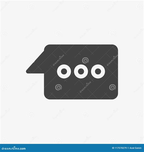 Chat Icon, Multimedia Icon. Glyph, Solid Style Stock Vector