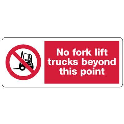 No Forklift Trucks Beyond This Point Sign Seton