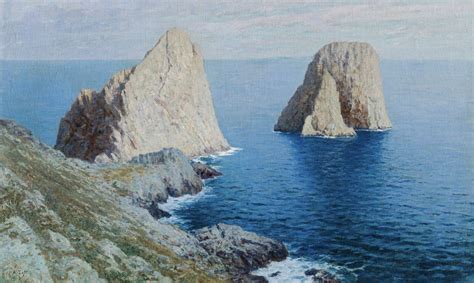 Alfred Zoff Faraglioni Felsen Vor Capri Gem Lde Kunstkaufen At