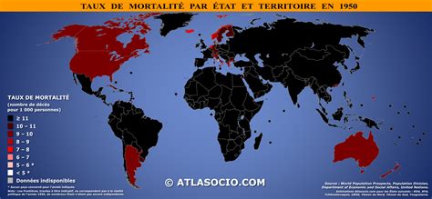 Carte Du Monde Taux De Mortalité Par État