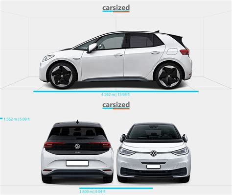 Volkswagen ID 3 2019 Heute Abmessungen Seitenansicht