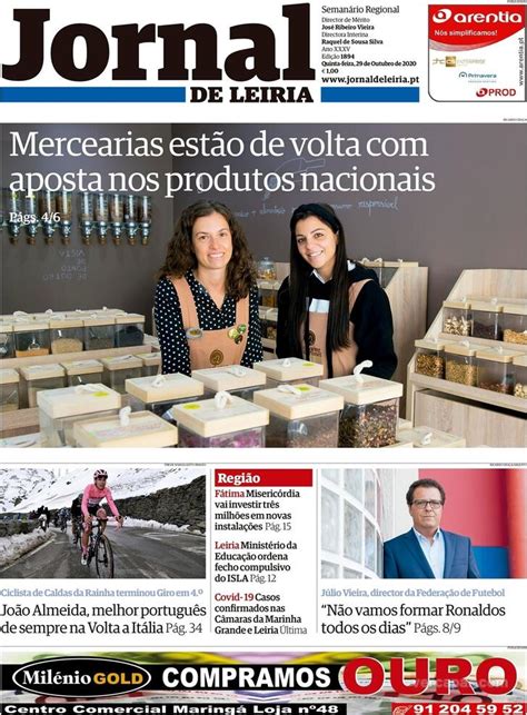 Capa Jornal De Leiria De 2020 10 29