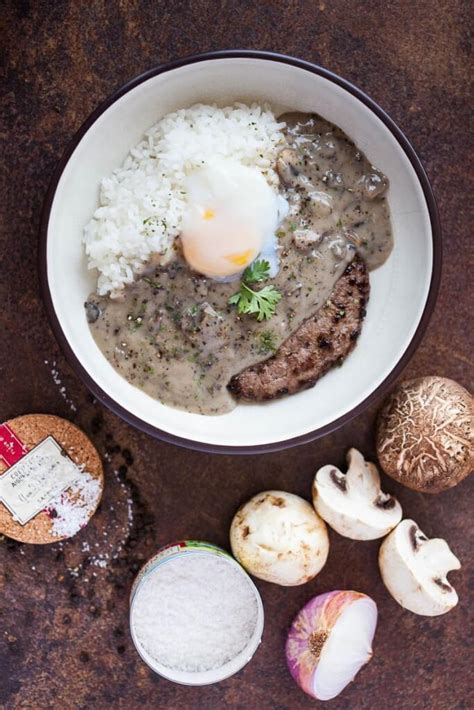 Hamburg Rice With Mushroom Sauce