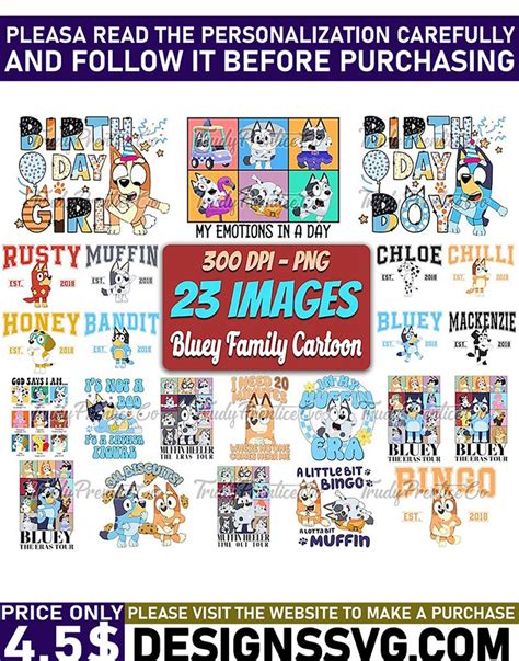 Bluey Th Of July Png Bundle Theme Pack Bluey Png Bundle Cut Files