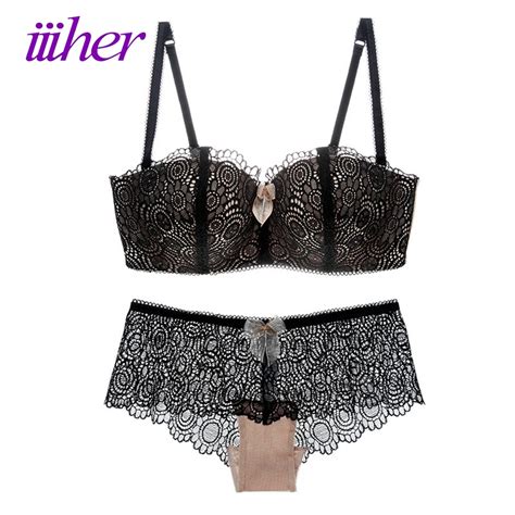 Iiiher Lace Women Bra And Brief Sets 12 Cup Sexy Lingerie Embroidery