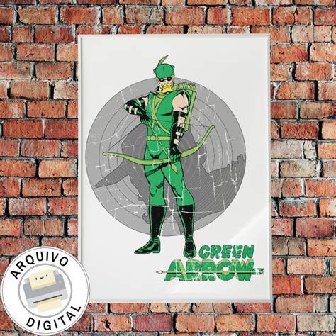 P Ster Digital Dc Comics Vintage Arqueiro Verde Elo