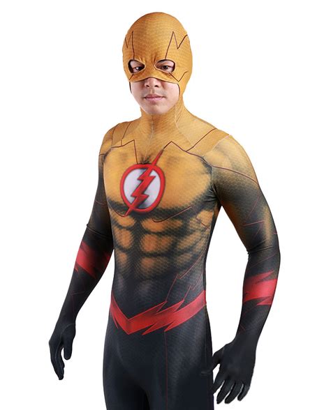 Justice League Reverse Flash Cosplay Kost M Erwachsene Kinder Cosplay