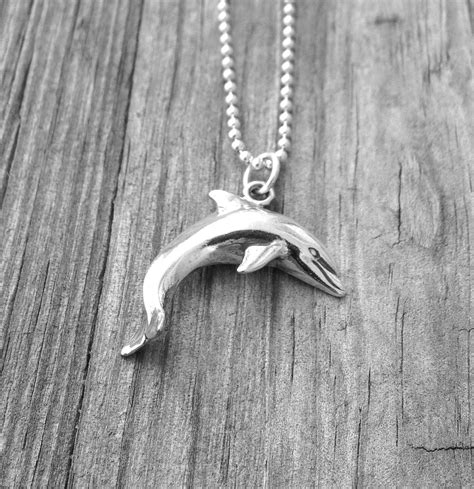 Dolphin Necklace Dolphin Jewelry Large Dolphin by GirlBurkeStudios