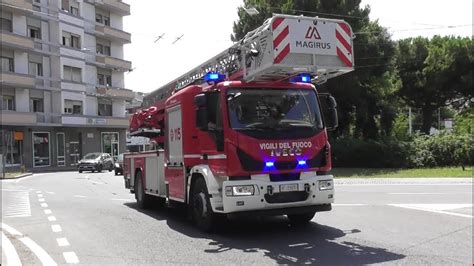 Autoscala Iveco EuroCargo Vigili Del Fuoco Ancona In Emergenza