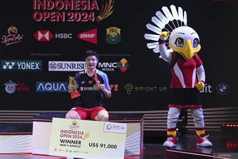 Shi Yu Qi Juara Tunggal Putra Indonesia Open Antara News