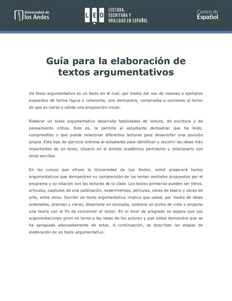 Calam O Gua Para La Elaboracin De Textos Argumentativos Mobile Legends