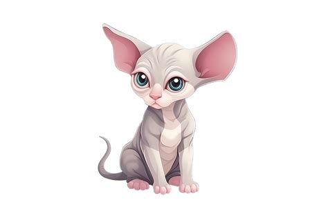 Cartoon Sphynx Kitten Graphic By Gornidesign Creative Fabrica