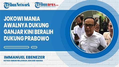 Jokowi Mania Awalnya Mendukung Ganjar Pranowo Sekarang Berbelok Dukung