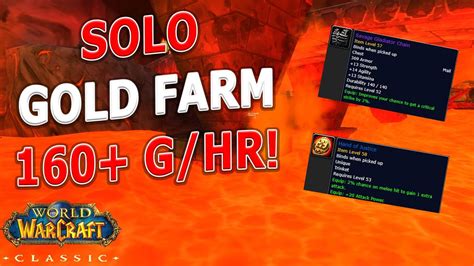 WoW Classic BEST RANGED SOLO FARM 160 GOLD PER HOUR YouTube