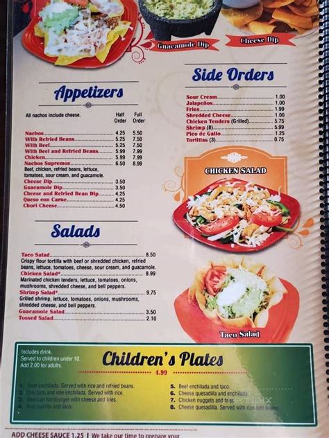 Menu Of Los Arcos In Albertville Al 35950