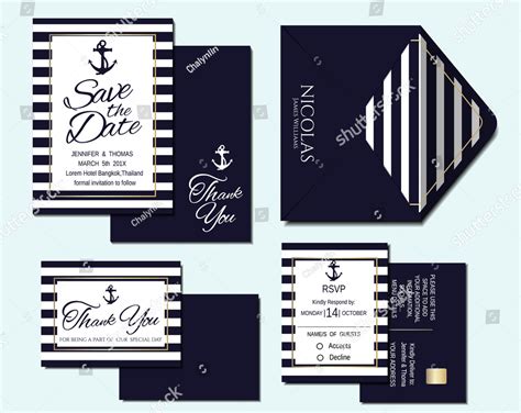 Nautical Wedding Invitation 14 Examples Format Pdf Examples